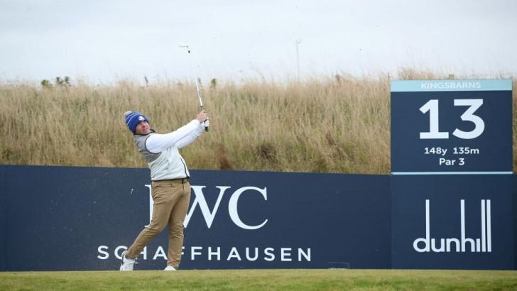 Rory McIlroy practicing at the Alfred Dunhill Links Championship